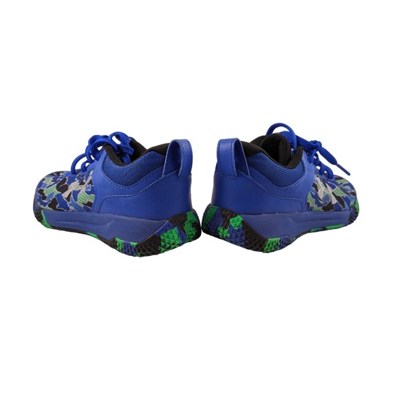 Under Armor UA Mainshock 2 Blue/Green Camo Shoes Size Youth 5.5Y [3022865-400] - Picture 3 of 10